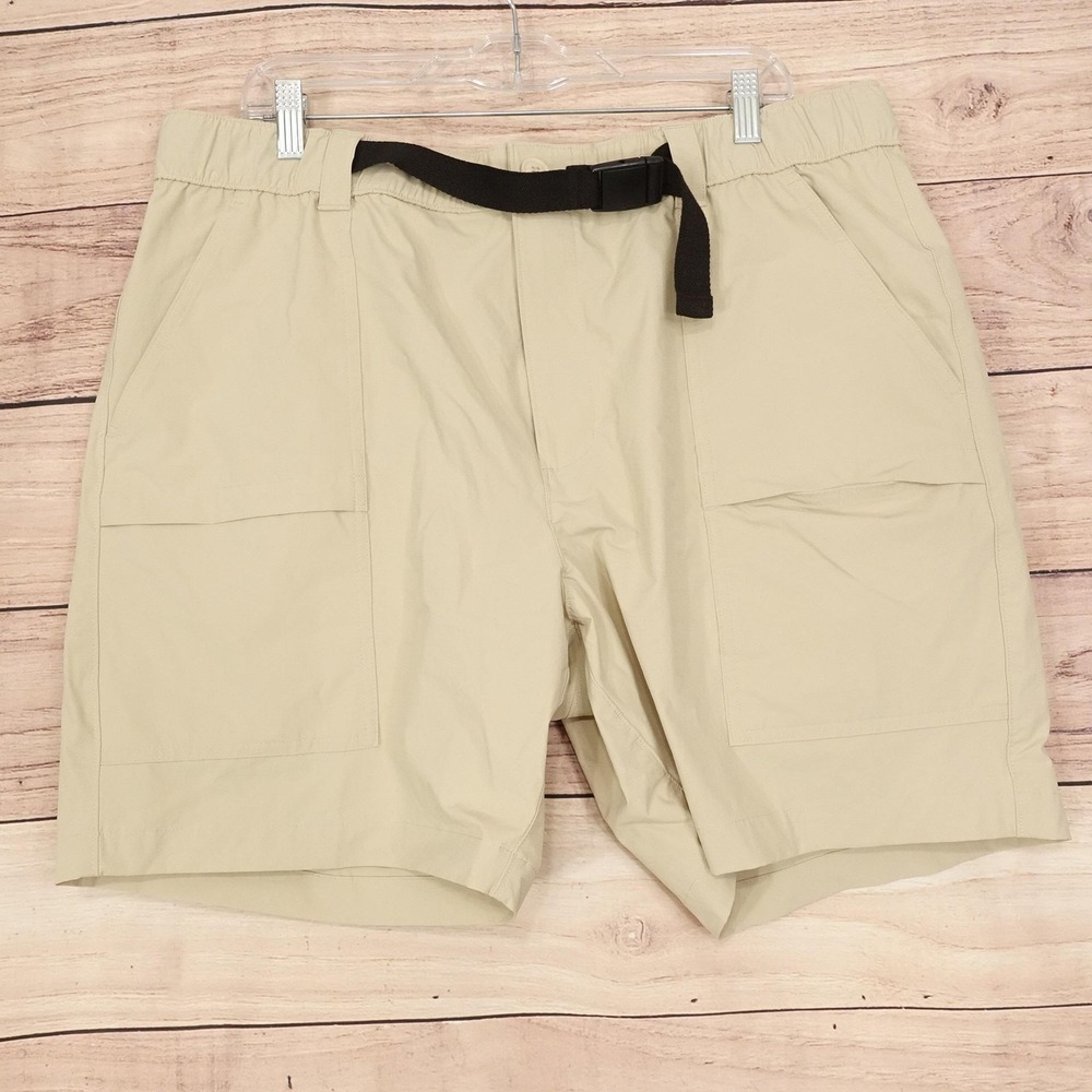 Sonoma Goods For Life Shorts Mens 40 Beige Cargo Nylon Stretch 7 Inseam Hiking